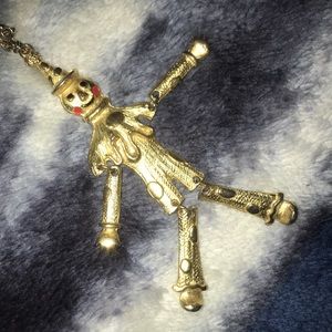 RNK Articulating Clown Moves Goldtone Vintage